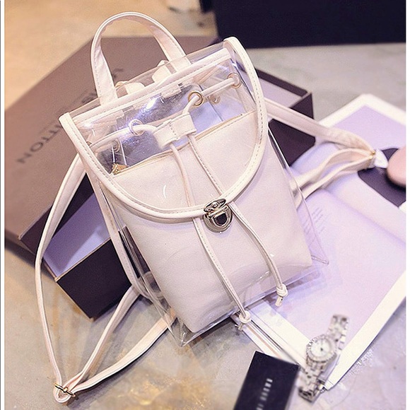 Clear Drawstring Backpack - Picture 3 of 4